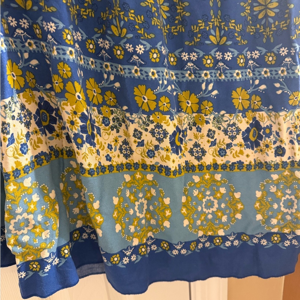 NATURAL LIFE Blue and Yellow Floral Maxi Skirt - Picture 5 of 7